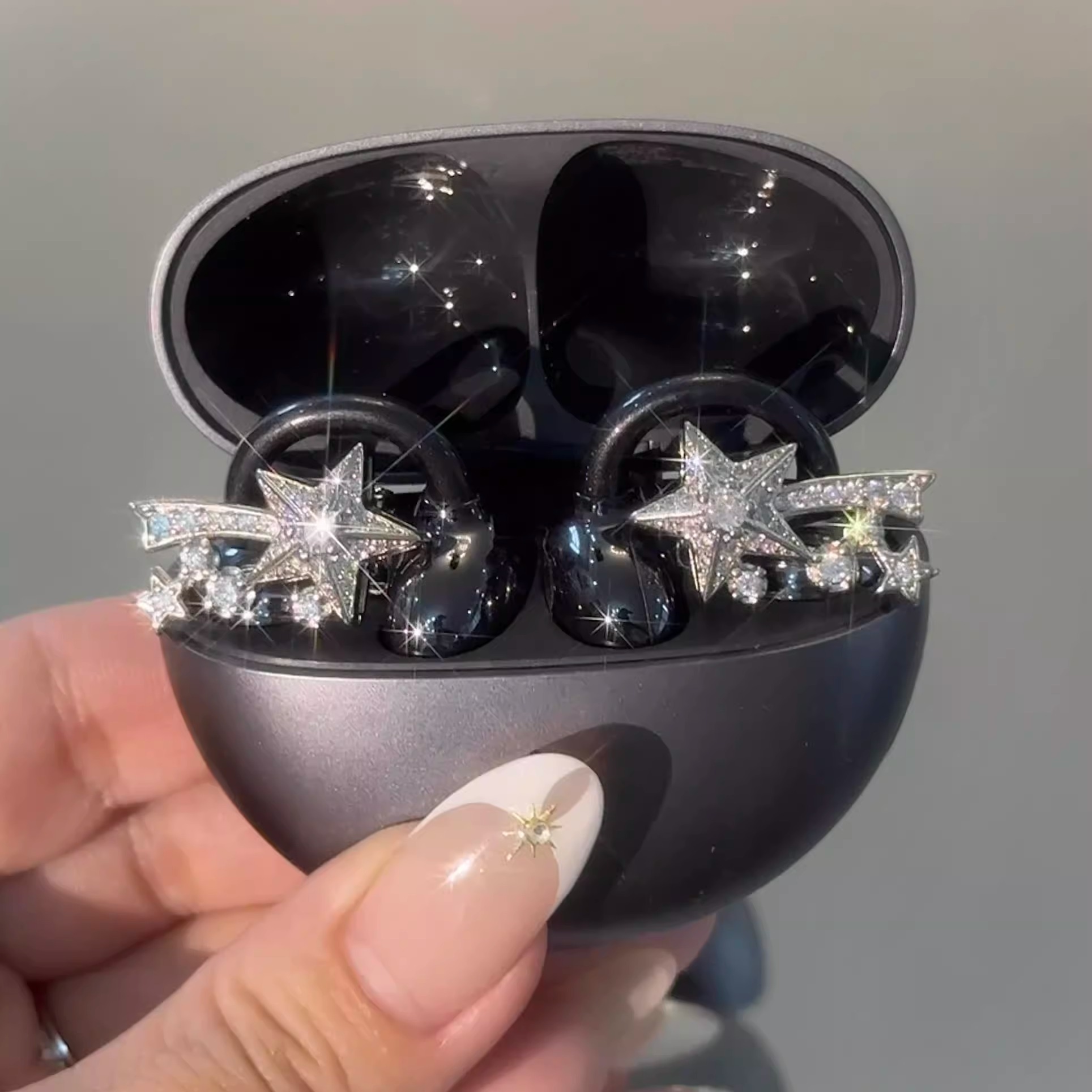 适用于freeclip耳机钻扣银河流星耳夹扣小众设计个性高级感配饰