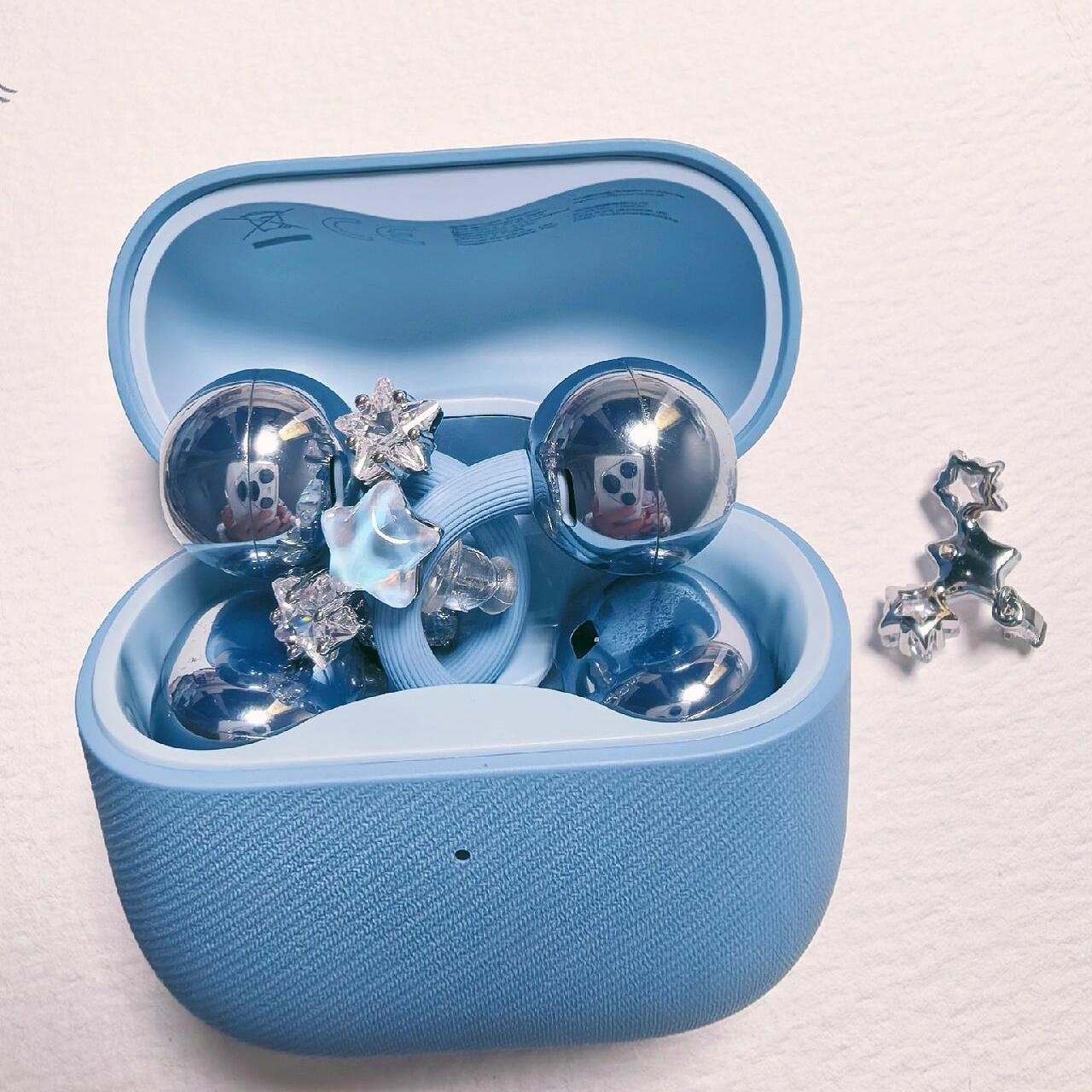 适用于freeclip2耳机钻扣星星小碎钻耳夹扣小众甜美风耳饰配饰女