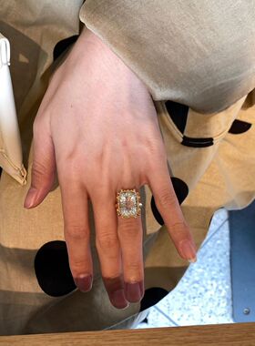 优选奶绿烟花切戒指爆款