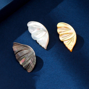 母贝贝壳羽翼胸针简约精致天然蝶贝女小众设计感高档防走光别针扣