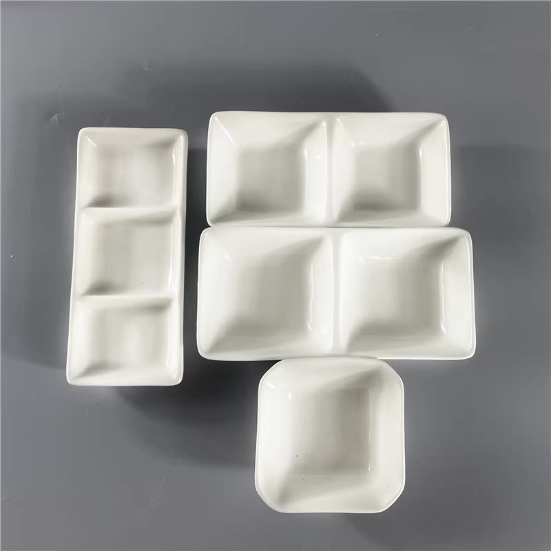 火锅店酱料碟两格三格碟