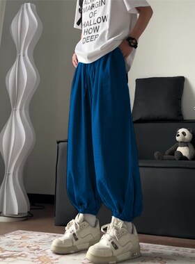 男女1404-1-K361-p40腿裤子棉麻 长裤九分裤 运动裤子休闲裤潮