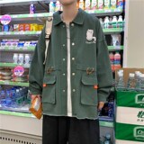 1404-1-s607-p70中性新款夹克百分百棉港风外套薄，男装夹克，星座1404-3