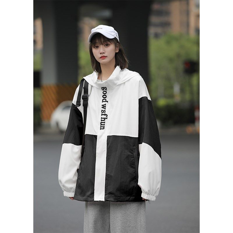 1404-1-9122-P50新款时尚-青少年防晒衣潮流宽松连帽夹克男女外，男装防晒衣，星座1404-3