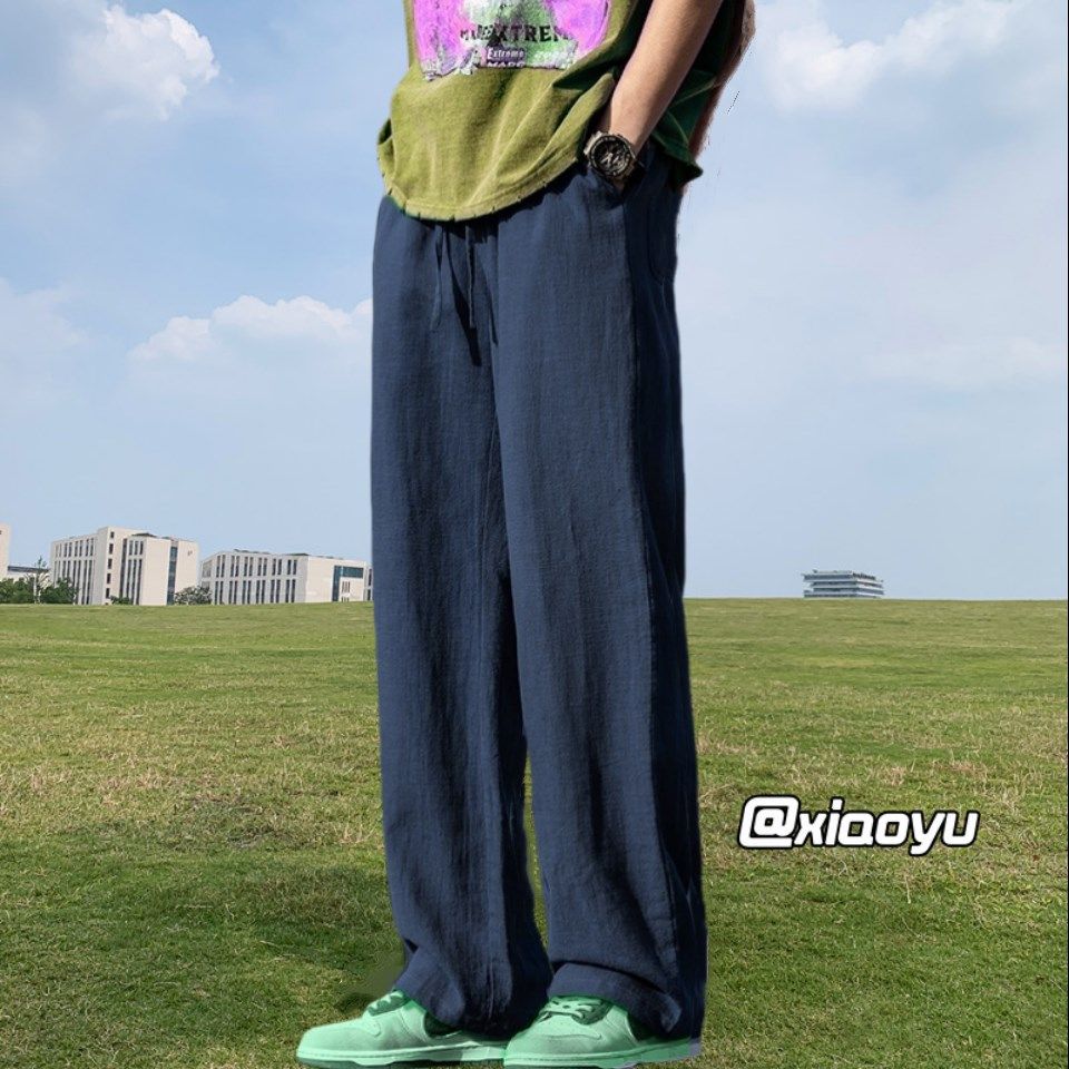 男女1404-1-K309-p30腿裤子棉麻长裤中裤运动裤子休闲裤潮，女装休闲裤，星座1404-3