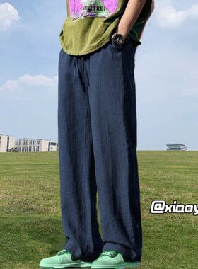 男女1404-1-K309-p30腿裤子棉麻长裤中裤运动裤子休闲裤潮