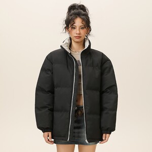 1404-2-99910-p64--2025 休闲宽松青少年百搭 防风 防水棉衣外套图片