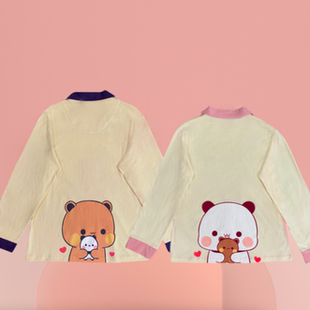 一二布布情侣睡衣春秋纯棉2024新款冬长袖家居服套装可爱卡通周边