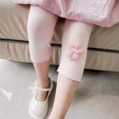 裤 夏季 子中小童大弹力百搭薄款 外穿透气百搭舒适裤 子 女宝宝七分裤