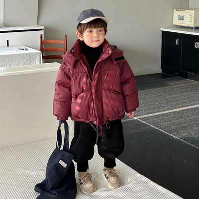 儿童宝宝羽绒服2025冬季连帽保暖90白鸭绒高充绒量外套鹅绒防寒