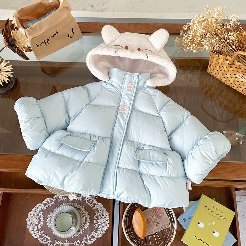 【现货】DW252247儿童羽绒服2025冬季新国标90白鸭绒女童羽绒服