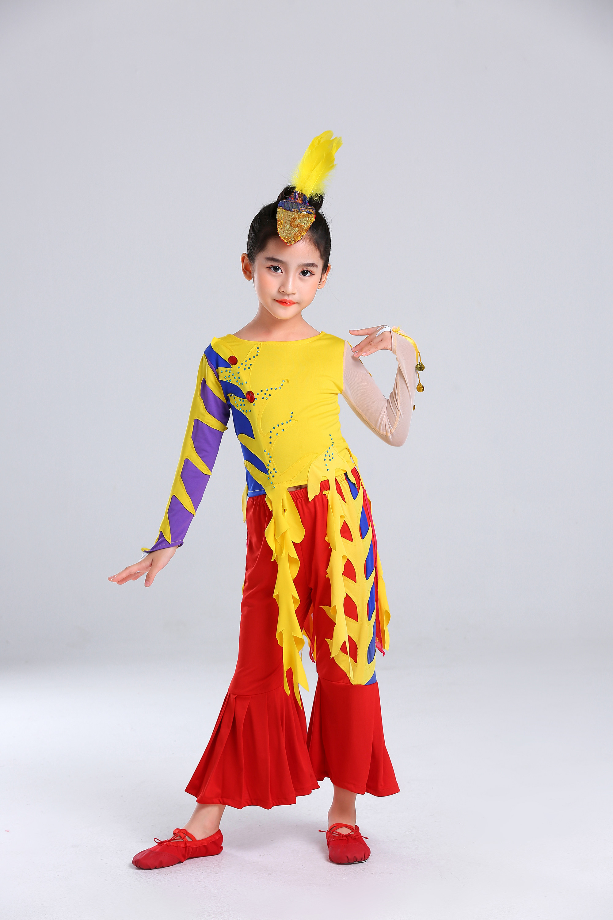 儿童元旦演出服装定制小荷风采金凤来仪服装金凤来仪演出服舞蹈服