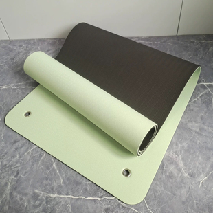 悬挂式打孔tpe瑜伽垫鸡眼扣瑜伽馆健身房加厚加宽加长运动地垫男