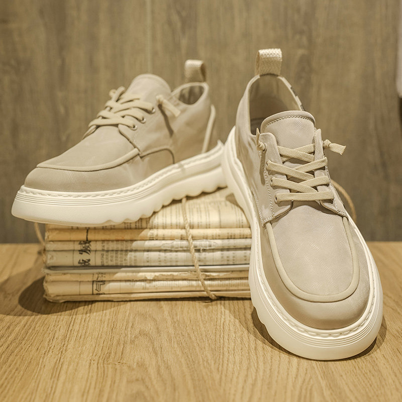 一脚蹬男鞋冬季透气薄款春天布鞋男款高档高级感休闲板鞋男士鞋子