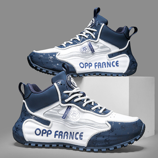 男鞋冬季棉鞋青少年初中学生大童跑步运动鞋防水防滑休闲老爹潮鞋