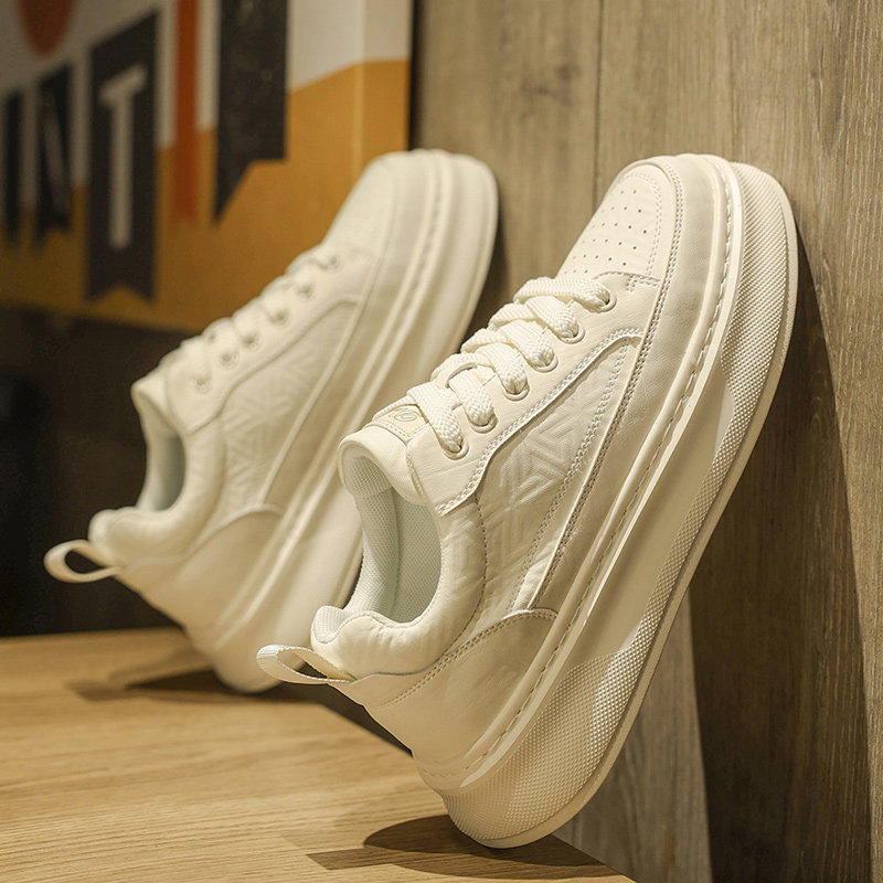 男鞋春季透气小白鞋男士厚底增高休闲板鞋男款百搭高级感鞋子春款