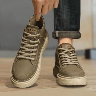 秋冬款男鞋秋款2025新款高级感痞帅休闲皮鞋子男款工装惠州马丁靴