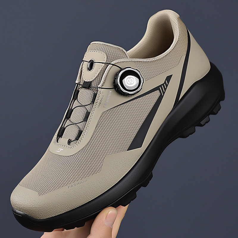 男鞋冬季防滑网面透气徒步登山鞋一脚蹬轻便软底加绒休闲运动网鞋