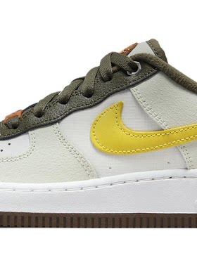 Nike Air Force 1 Low 减震耐磨 低帮 板鞋 GS 芥末黄 FV3647-171