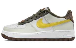 Nike Air Force 1 Low 减震耐磨 低帮 板鞋 GS 芥末黄 FV3647-171