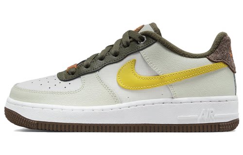 Nike Air Force 1 Low 减震耐磨 低帮 板鞋 GS 芥末黄 FV3647-171
