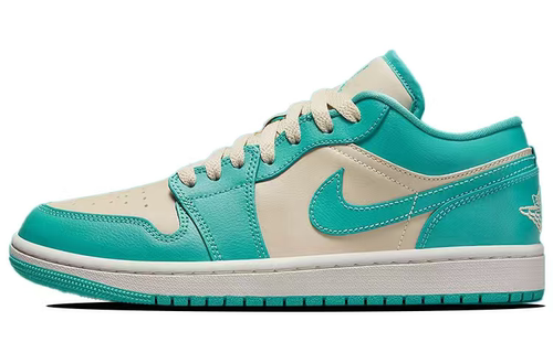 Air Jordan 减震防滑 低帮复古篮球鞋 女款 蓝绿色 DC0774-131