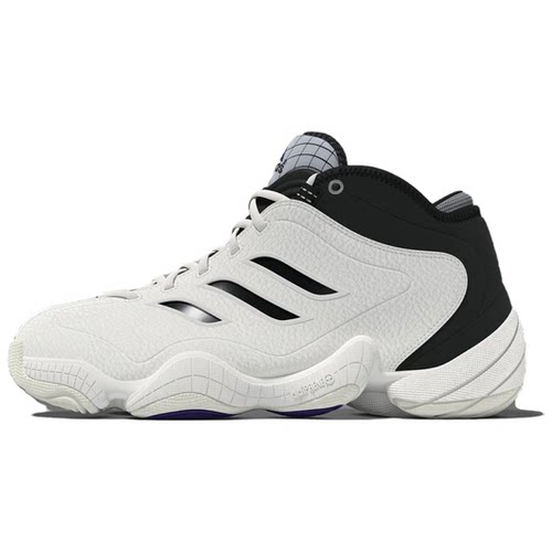 adidas Crazy 3 时尚舒适 低帮 复古篮球鞋 男女同款 白黑 JR9681