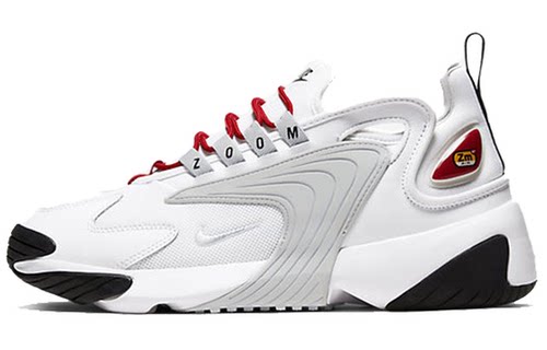 Nike Zoom 2K低帮复古时尚运动休闲老爹鞋女款白红拼接AO0354-107