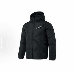 李宁健身系列男子防泼水立体裁剪鸭绒短羽绒服AYMU079 NiNi家