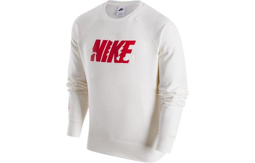 Nike FW23 龙年CNY系列 Logo加绒圆领卫衣 男款 帆白色FZ6374-113