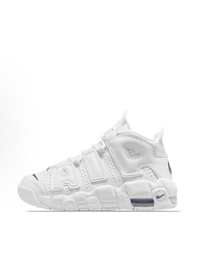 Nike Air More Uptempo皮蓬防滑减震耐磨中帮篮球鞋白色 伟仓