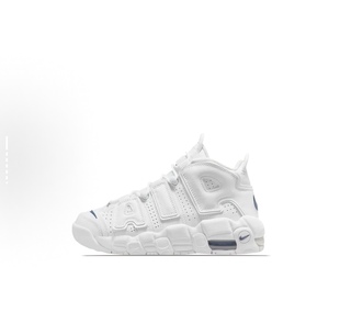 白色 Nike Uptempo皮蓬防滑减震耐磨中帮篮球鞋 More 伟仓 Air