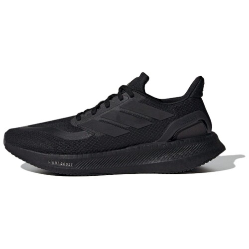 adidas PUREBOOST 5 舒适轻便 休闲跑步鞋 男女同款 黑色 ID1158
