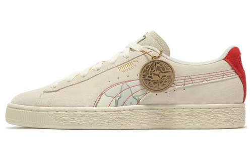 PUMA Suede Cny Paperma低帮 板鞋 男女同款 白红 392950-01
