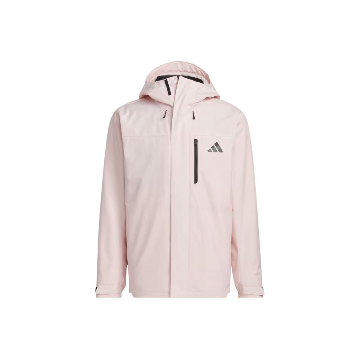 adidas拒水加绒内胆三合一连帽外套男女秋冬款JM9143 廖仓