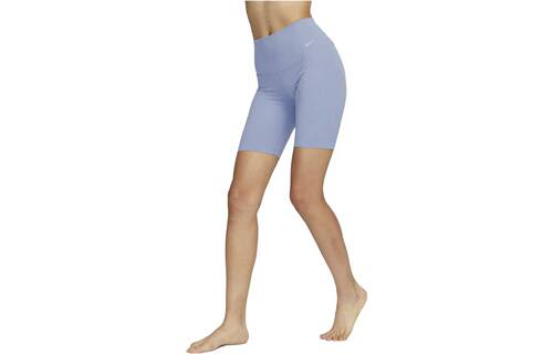 Nike Zenvy 纯色Logo标识健身运动短裤 女款 灰石板蓝DQ6004-493