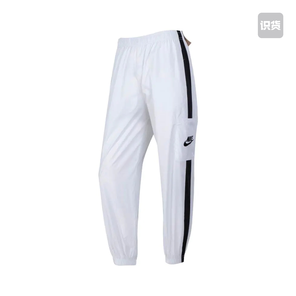 Nike 梭织训练跑步透气收口束脚运动长裤 CJ7347 白 XL码   key仓