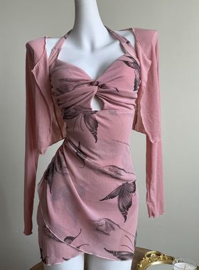 2025夏季新款泳衣分体三件套长袖罩衫身遮肚沙滩度假泳装4097