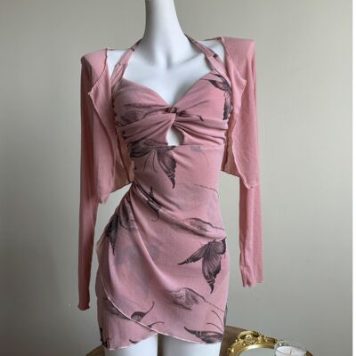 2026夏季新款泳衣分体三件套长袖罩衫身遮肚沙滩度假泳装4097