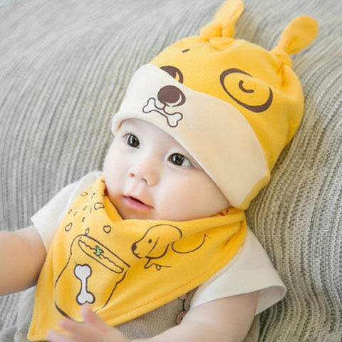 春秋款0到3个月婴儿帽子秋季男宝宝可爱春秋男孩2秋天4女宝5秋冬6