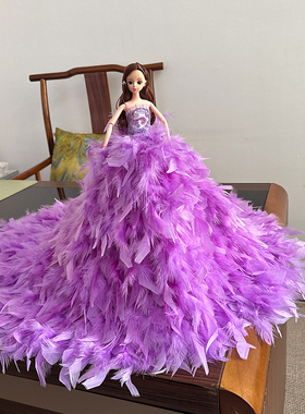 45*80cm洋娃娃婚纱娃娃大拖尾汽车摆件创意礼物公主生日女孩摆件