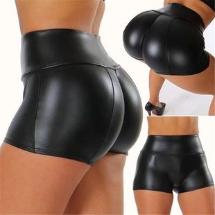 Push Shorts Nightclub Sretch Leather Waist Sexy High Women