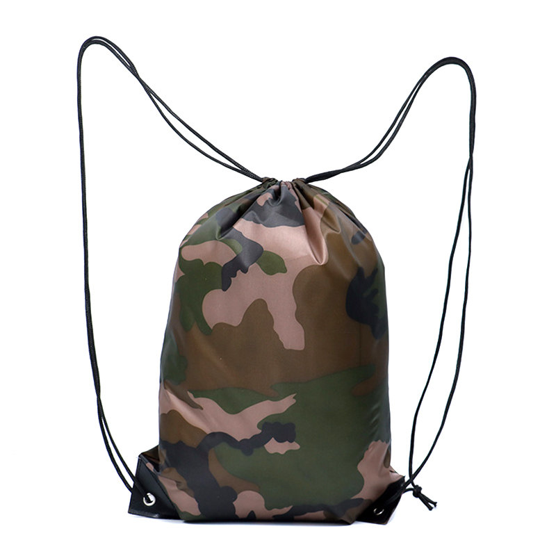 camouflage backpack drawstring gym bag travel sport outdoor