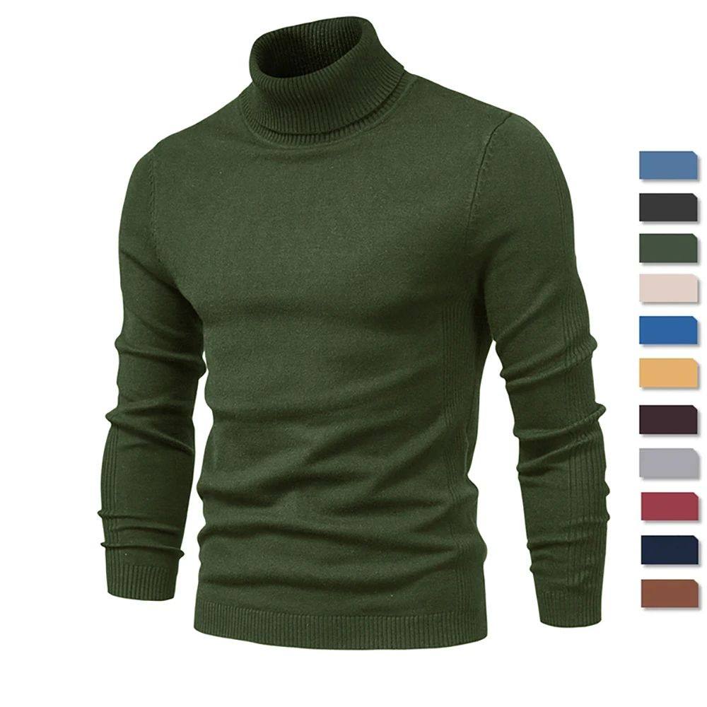 new winter turtleneck thick mens sweaters casual turtle neck