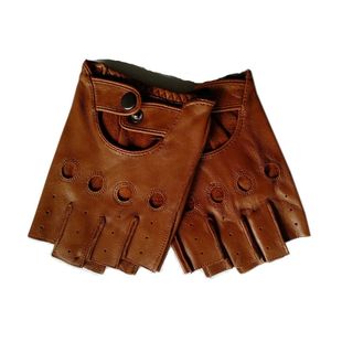 Leather resistan Men Genuine Black Gloves High Slip Quality