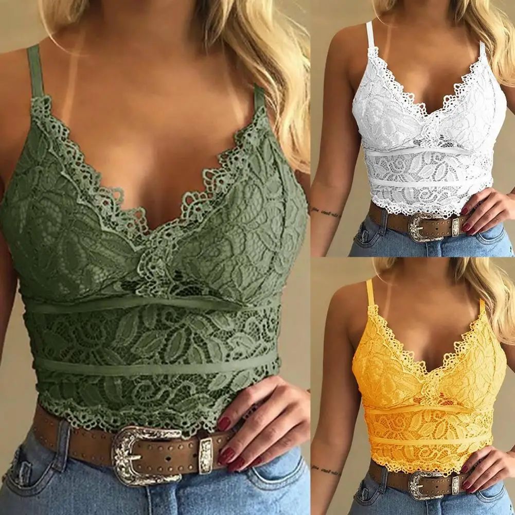 Summer Women Lace Sexy Camisole V Neck Tank Top Underwear Ve