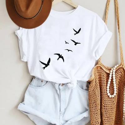 Women Cartoon Bird New Lovely Cute rend 90s Style Fashion Su