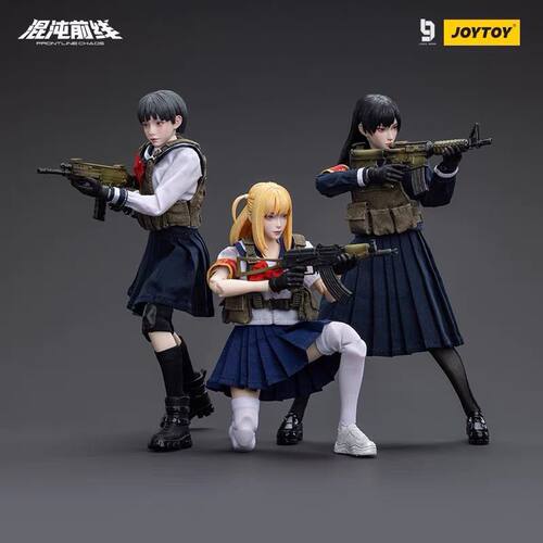 暗源LEVEL9级社混沌前线系列朵拉波本白夜潮玩兵人1:12可动人偶女