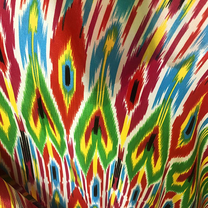 新疆布民族服饰维吾尔族特色艾德莱斯绸布料宽幅1米50CM