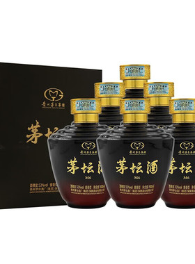 22-23年贵州茅坛酒M6酱香型白酒53度纯粮食酒500mL*6瓶礼盒装整箱